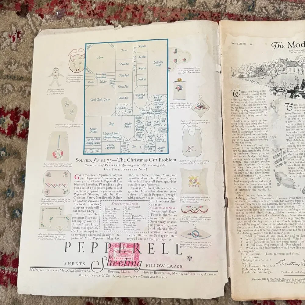 1925 Modern Priscilla November  Cover Charles A. MacLellan Fashion Needlework